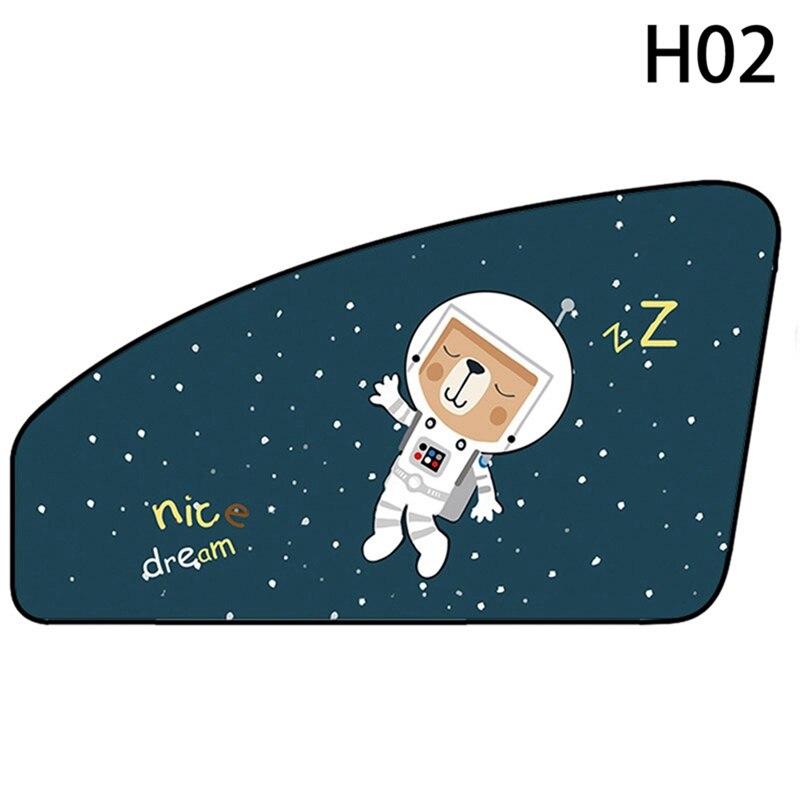 Cartoon Astronaut/Dolphin/Lavender/Tropical Rainforest/Van Gogh Starry Sky Magnetic Car Cover Sunshade Curtain Window Sun Visor: CAR13592H02