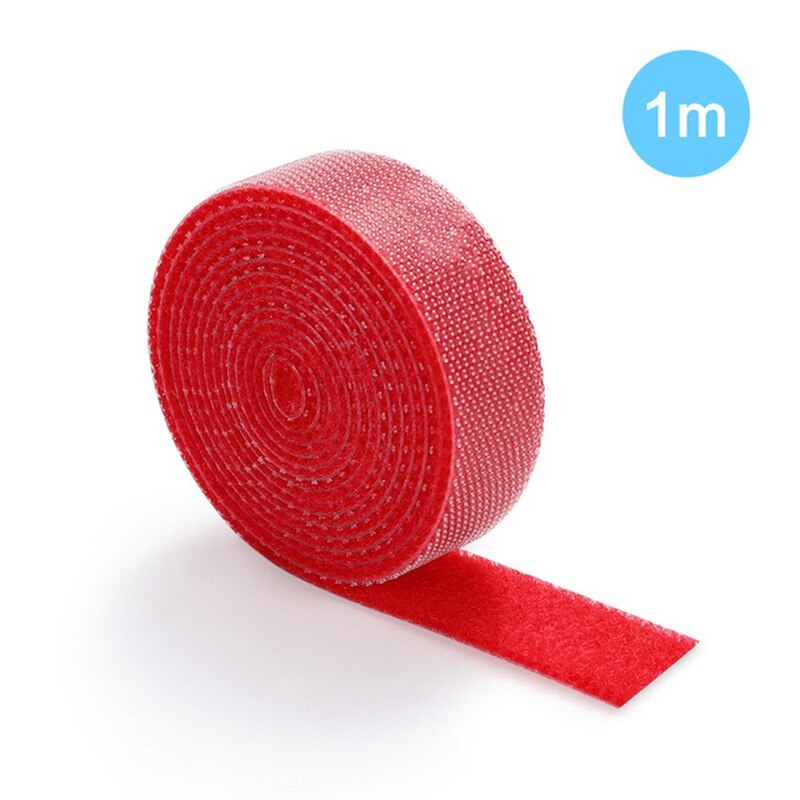 1M 3M 5M Cable Organizer Wire Winder Holder Earphone Mouse Cord Clip Protector USB Cable Management Wiring Harness: 1M-red