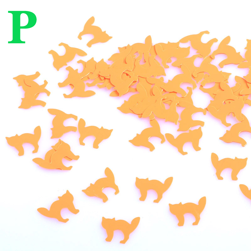 15g Spooky Halloween Confetti Pumpkin Spider Web Witch Bats Throw Confetti Sprinkle Home Festival Party Table Decoration: P