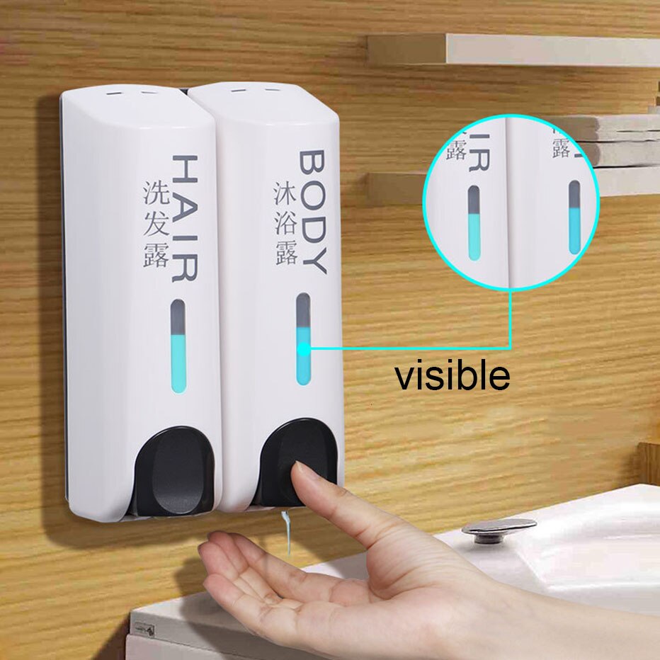 Badkamer Douche Dispenser Wall Mounted Zeep Gel Shampoo Conditioner Container Set Handpers Zeep Flessen