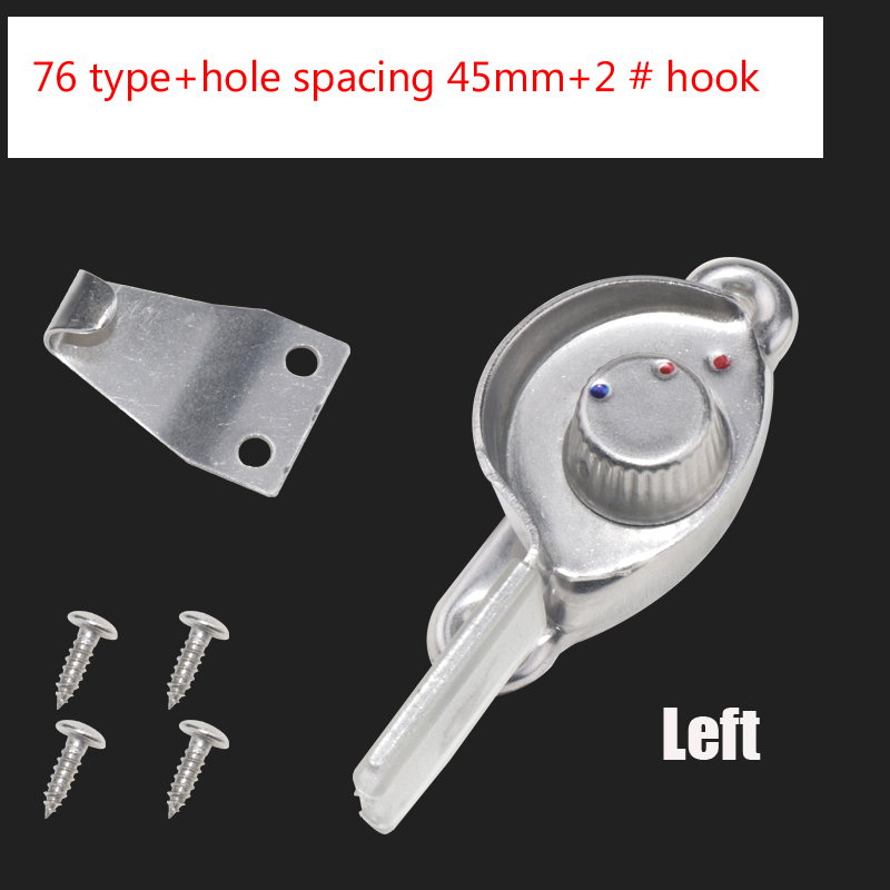 Rustfritt stål vinduslås forsikring tyverisikring aluminiumslegering vindu halvmånelås plast skyvedør oversettelsesvindu: Beige