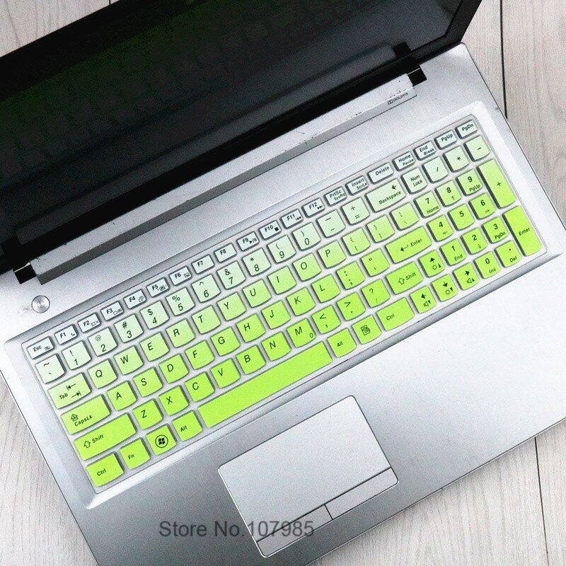 Silicone Keyboard Protector Cover Skin for Lenovo IdeaPad 300-15ISK 300-15 300 15ISK: GradualGreen