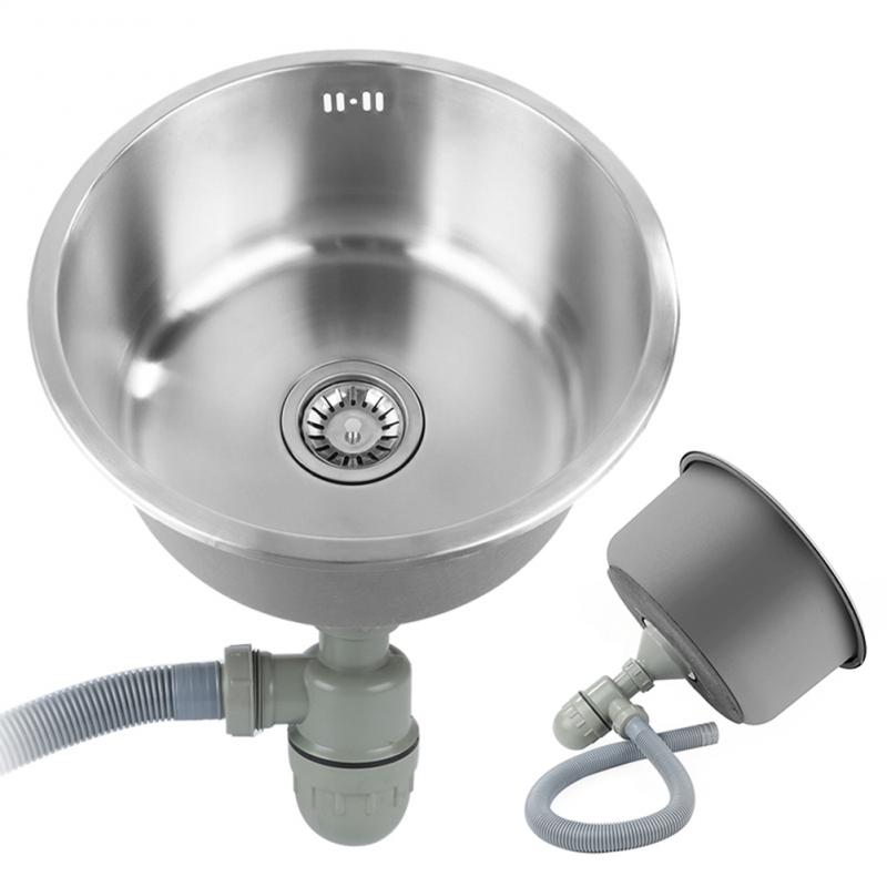 Cuisine 304 acier inoxydable manuel tréfilage épaissi simple auge évier ensemble grand simple réservoir légumes lavabo HWC