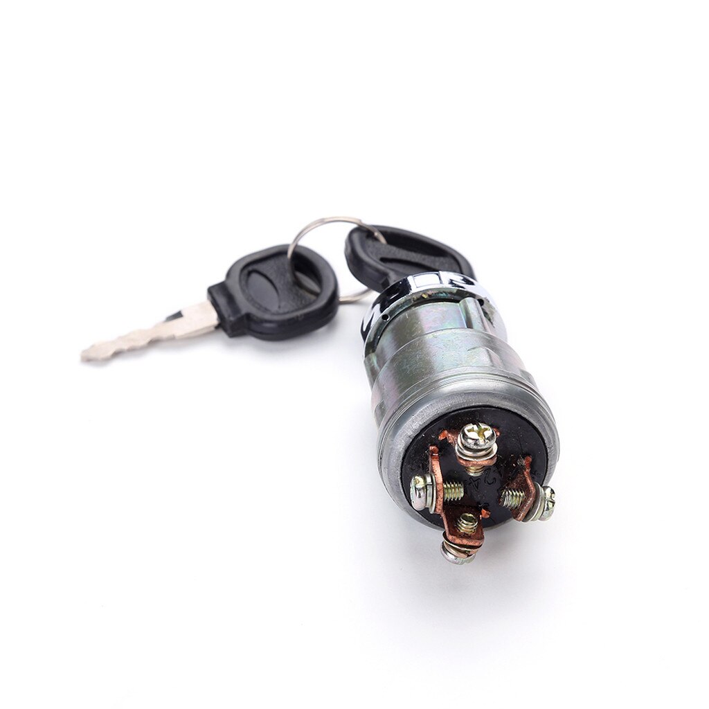 Lgnition Switch with Key Lenmumu Universal 3 Wire Engine Starter Switch for Car Auto Interior Switches Car Styling