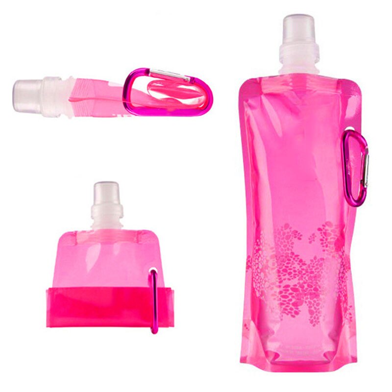 Wasser Taschen Tragbare Ultraleicht Faltbare Wasser Tasche Weiche Glaskolben Flasche Falten Wasser Eimer draussen Sport Wandern Camping Wasser Taschen: Rosa