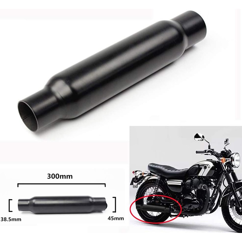 Motorcycle 12 inch Exhaust Pipe Muffler-Silencer for Chopper Cruiser Cafe Racer Bobber Touring Custom 1.5 inch OD Inl