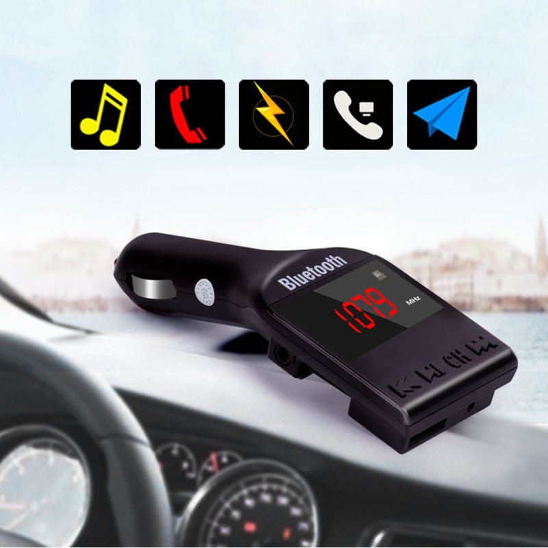 Auto Kit MP3 Speler Fm-zender Handsfree Draadloze FM Modulator Ondersteuning TF Micro SD USB Muziek Bluetooth