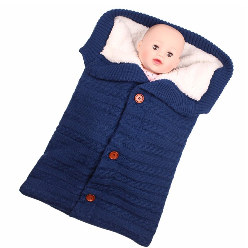 Baby Schlafsack Winter Warme Schlafsäcke Kleinkind Geschmack betroffen wickeln wickeln Kinderwagen wickeln Kleinkind Decke wickeln Schlafsack 0 ~ 12M: Marine