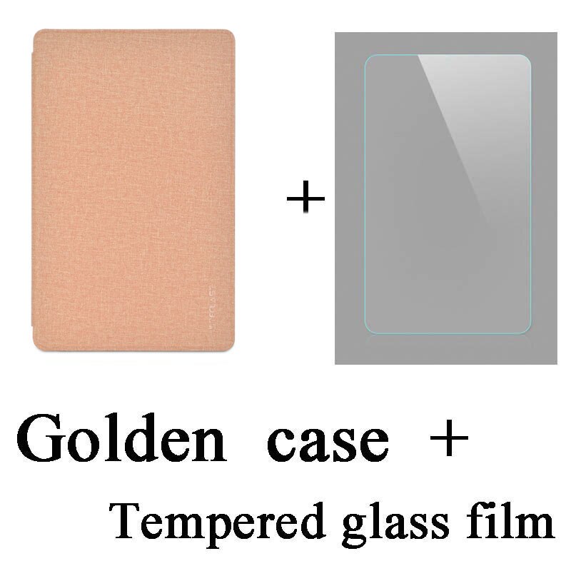 Etui til alldocube x neo 10.5 tommer tablet anti-kollisionsbeskyttelse stativ cover cover til cube x neo: Stil 1 guld-tg flim