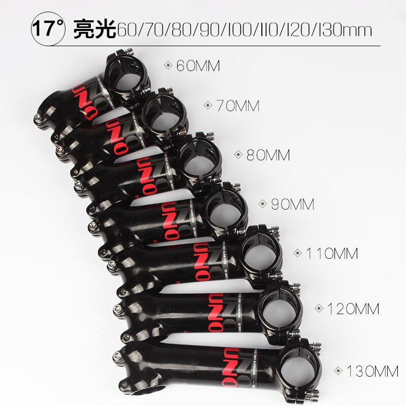 Uno mtb fiets stuurpen racefiets mountainbike stuurpen mtb 7/17 graden mat / glans 70/80/90/100/120/130mm fietsen fietsonderdelen