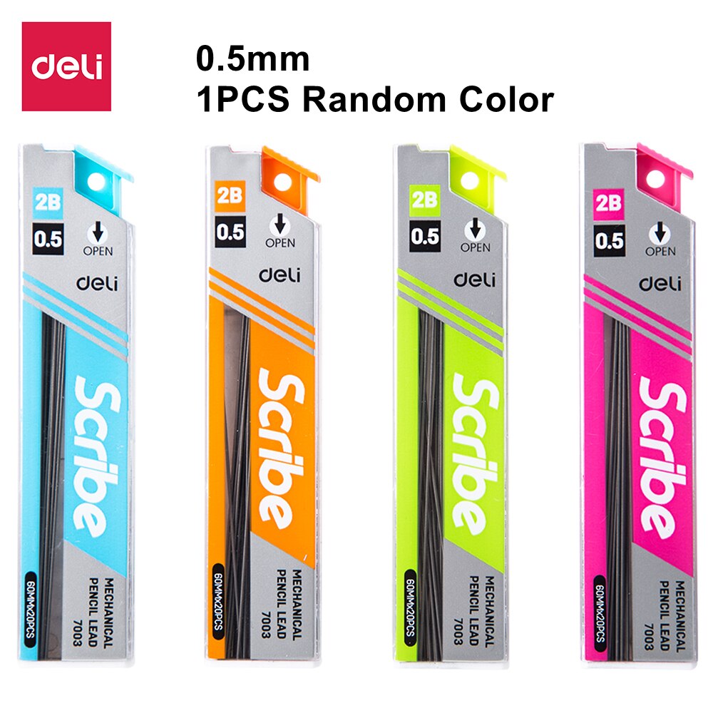 Deli Metal Mechanical Pencil 0.5mm / 0.7mm with Lead Retractable Black Lead Pencils Stationery: 1PCS 0.5mm Refill