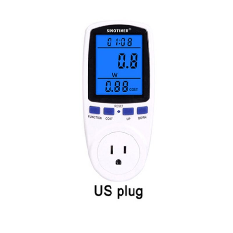 Tehomittarin pistoke lcd-näyttö 7 näyttötila wattimittarin energiankulutuksen valvonta