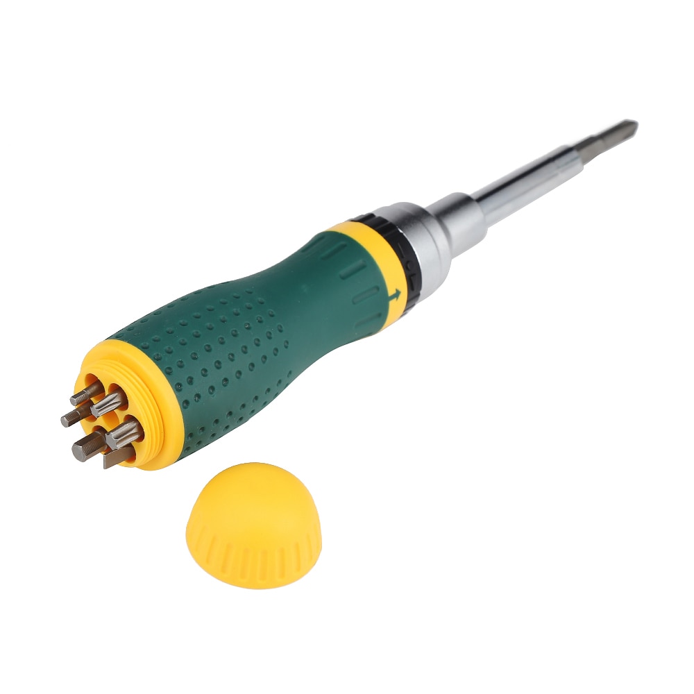 Two-way ratchet screwdriver set Quick Load Mechanism Ratcheting Screwdrivers 8 double end Bits Set Hand Tools