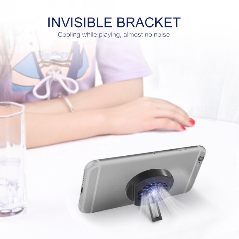 Soporte de ventilador silencioso Universal para teléfono móvil, radiador de disipador de calor para videojuegos, iPhone, iPad, Android, enfriador ajustable portátil