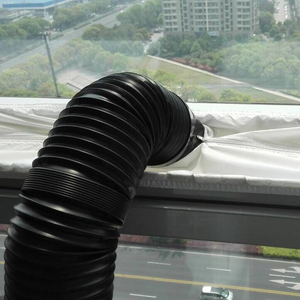 Air Lock Window Seal Plate 400cm Portable Flexible Cloth Sealing Plate Soft Cloth for Mobile Air-Conditioning Units