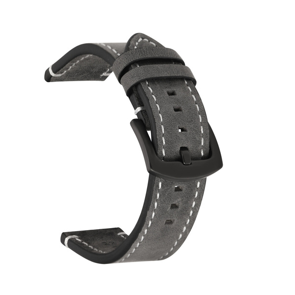 18mm 20mm 22mm Leder Uhrenarmband Schnellverschluss für Mann Braun Schwarz Armband aus doppelseitigem Kalbsleder iMAVEN: Blue White / 20mm