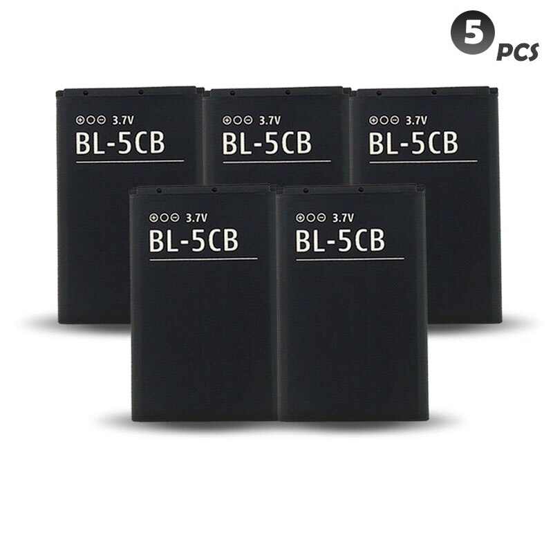 BL-5CB BL5CB Lithium Phone Battery For Nokia 3108 2135 6086 6108 6230 6820 7610 N72 N91 100 101 103 105 109 111 113 1000 1282: 5PCS
