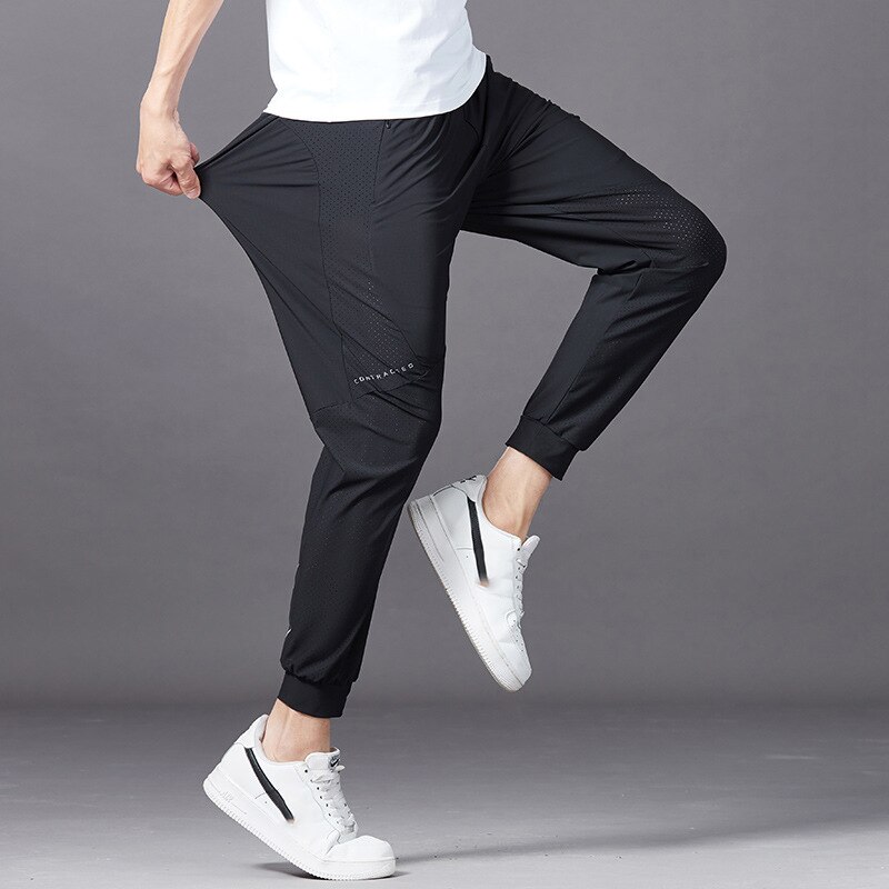 Men summer Sports Running Pants Breathable Athletic Football Soccer pant Training sport Pants Elasticity jogging Gym Trousers