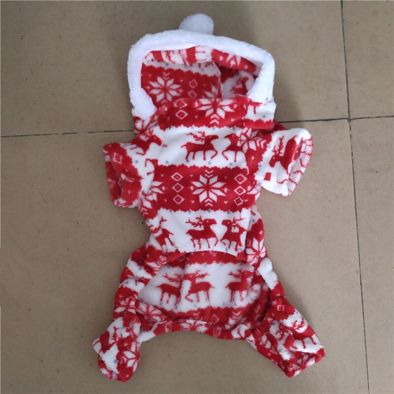 Mono polar para perros, ropa de invierno cálida para perros, mono, atuendo navideño para perros, ropa de Navidad para mascotas, pijamas, disfraz para perro pequeño, monos