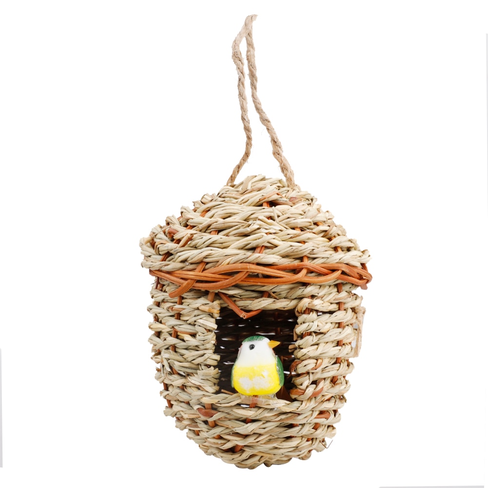 Hummingbird House Hand Woven Basket Hummingbird Houses Nest Small Birdhouse for Outside Hanging Backyard Decor