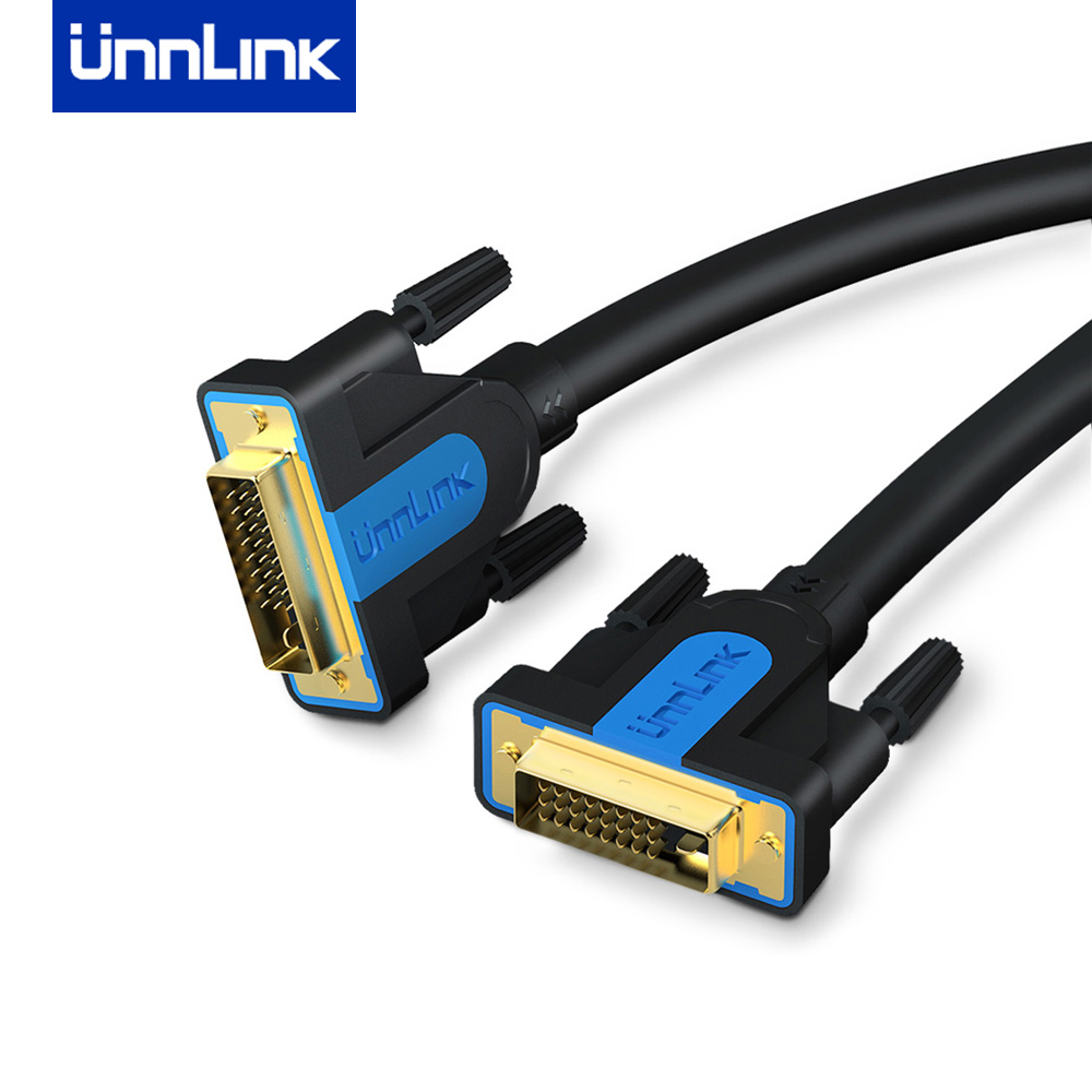 Unnlink DVI Cable DVI-D 24+1 4K 30Hz 1080P 144Hz Dual Link Channel 1.5M 3M 5M 8M 15M for Computer TV Monitor Projector