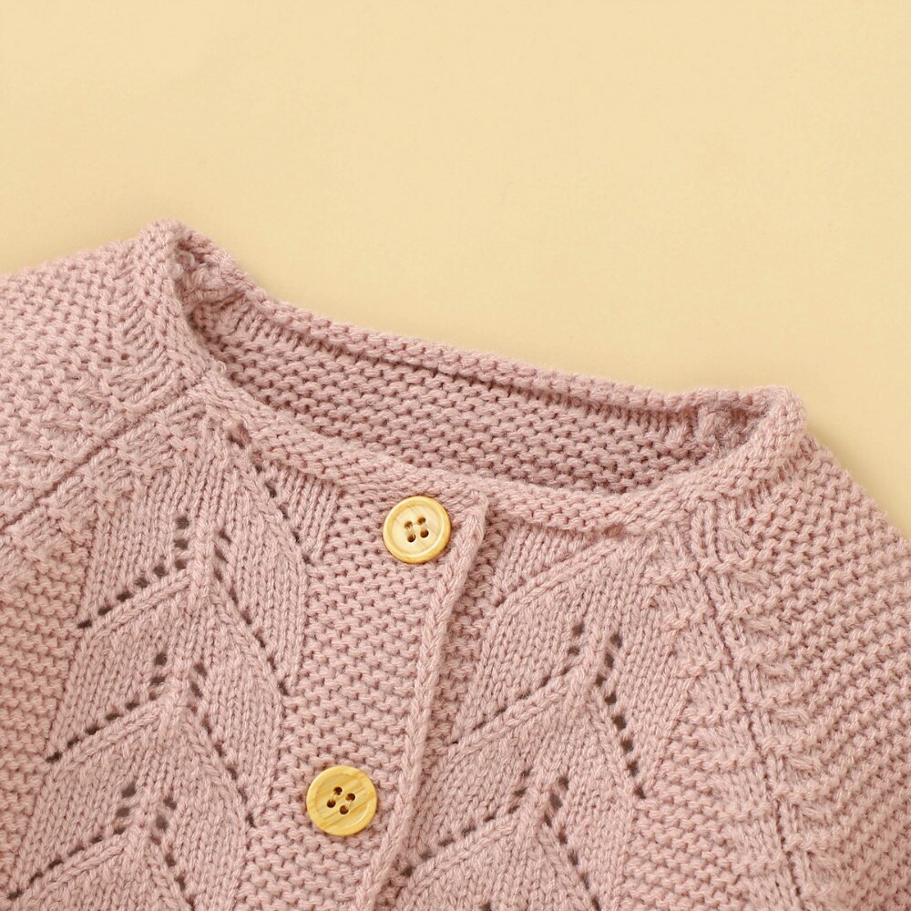 Babymeisjes gebreide trui met verlaagde schouders, lange mouwen, ronde hals, rechte borsten, vesten, jas, top, lente, herfst, zacht