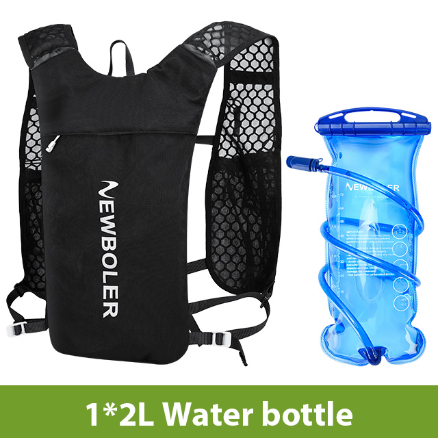 Newboler Trail running-ultraleichter 5-l-Rucksack, laufende Trink weste, Marathon, Fahrrad 2l Wasser beutel: Elfenbein