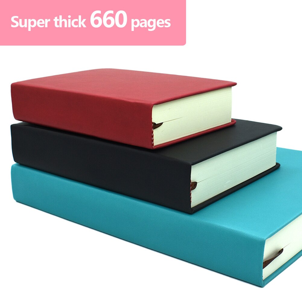 A4 A5 A6 miękkie skórzane etui zeszyt podróż dziennik bardzo grube prezent szkoła papiernicze biznes z pustymi stronami 330 arkuszy zeszyt