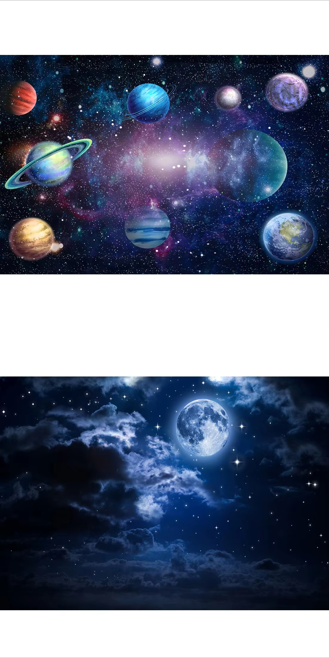 Round Moon Planet Landscape 2000 PCS Jigsaw Puzzles Challenging Family Activity Game for Gameroom Bedroom Decoration