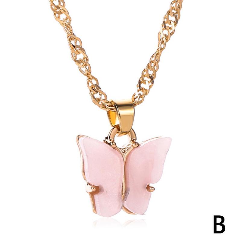 Bohemian Cute Animal Butterfly Pendant Necklace For Women Luxury Gold Clavicle Chain Chocker Necklace Girls Jewelry