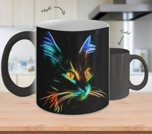 2020 novas cores magia gato caneca de café cor mudando canecas copo 110z cerâmica chá copo de leite presente