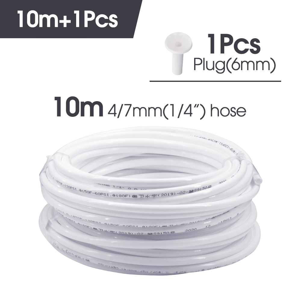 Weißer 6 mm PE-Schlauch-Schnellverbinder, 1/4 Zoll Schlauch-Schnellverschluss-Armaturen für Zuhause, Wasserreiniger, Gartenschlauch, Bewässerungssystemverbindungen: Blau