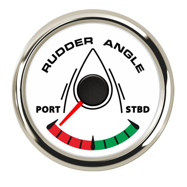 52mm Boat Marine Rudder Angle Indicator 0-190 ohm With Rudder Angle Sensor 8 color backlight 12V/24V: WS