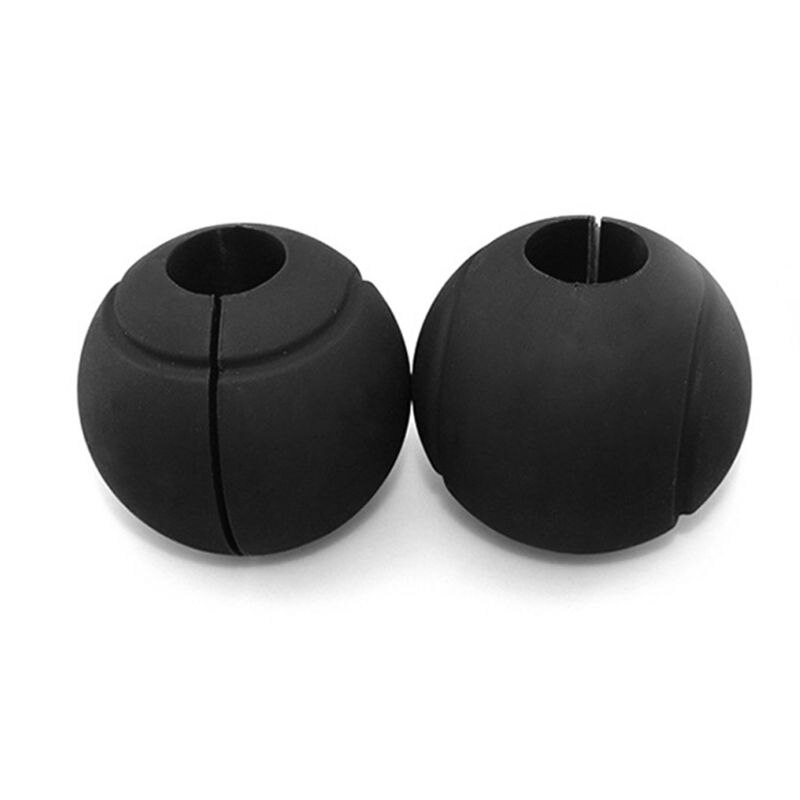 Round Dumbell Handles Soft Silicone Fitness Thick Bar Fat Grips Parts for Crossfit Weightlifting Powerlifting Strength: Black