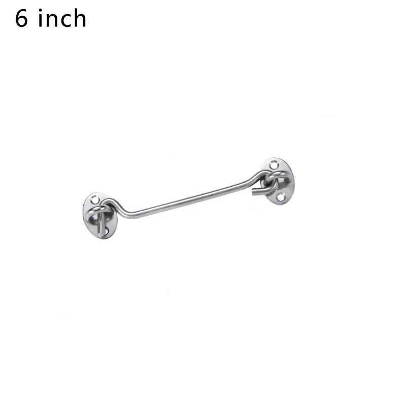 Cabin Hook Eye Door Latch ate Door Swivel Window Latch Holder Stainless Steel Cabin Shed Gate Door Latch Silent Holder Silver: 3
