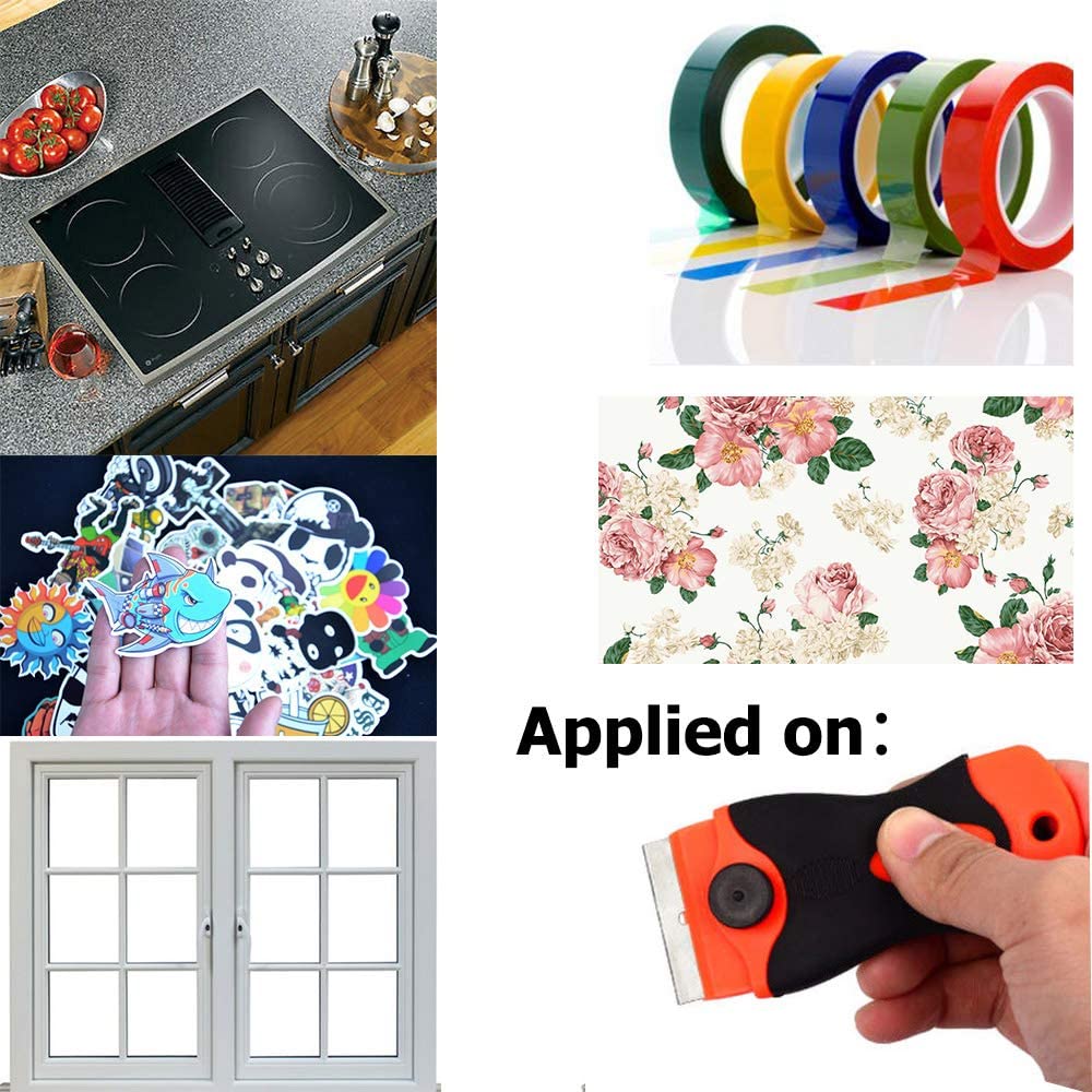 Plastic Razor Blades Scraper Car Window Glass Vinyl Decal Tint Removal Label Adhesive Installation Cleaning Tool