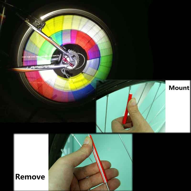 12 teile/satz Bike Speichen Reflektor Fahrrad Radfahren Reflektierende Clip Speichen Räder Rohr Warnung Licht Streifen Reflektor Reflektierende 78mm