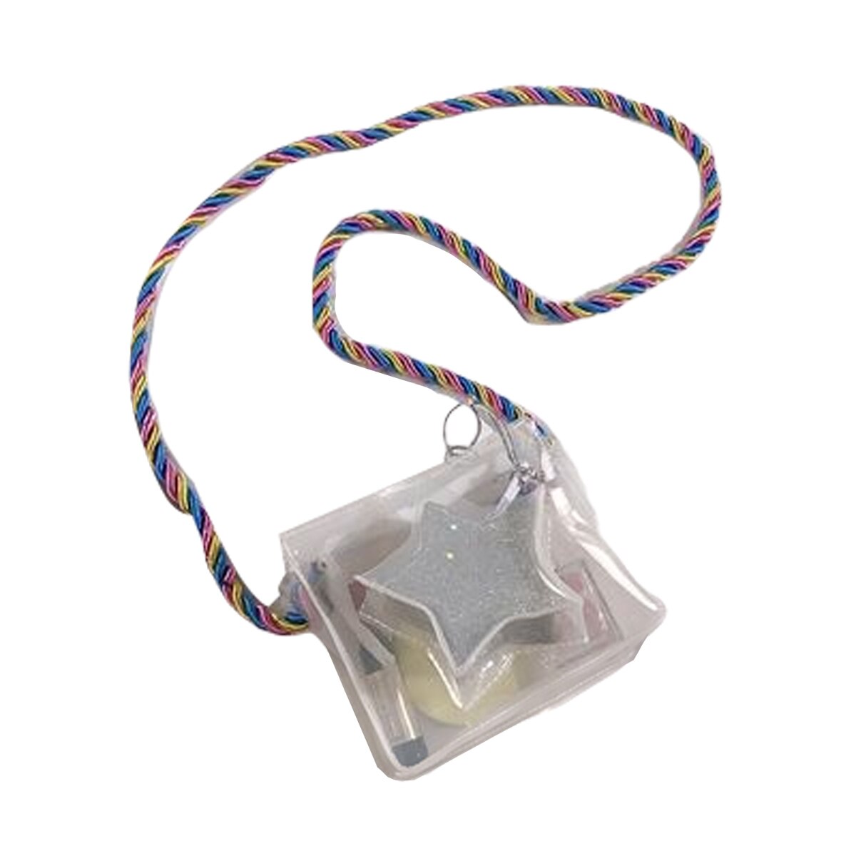 Mini meisjes handtas transparante schoudertassen kleine meisjes pvc tassen portemonnee verjaardag prinsessentas: Wit