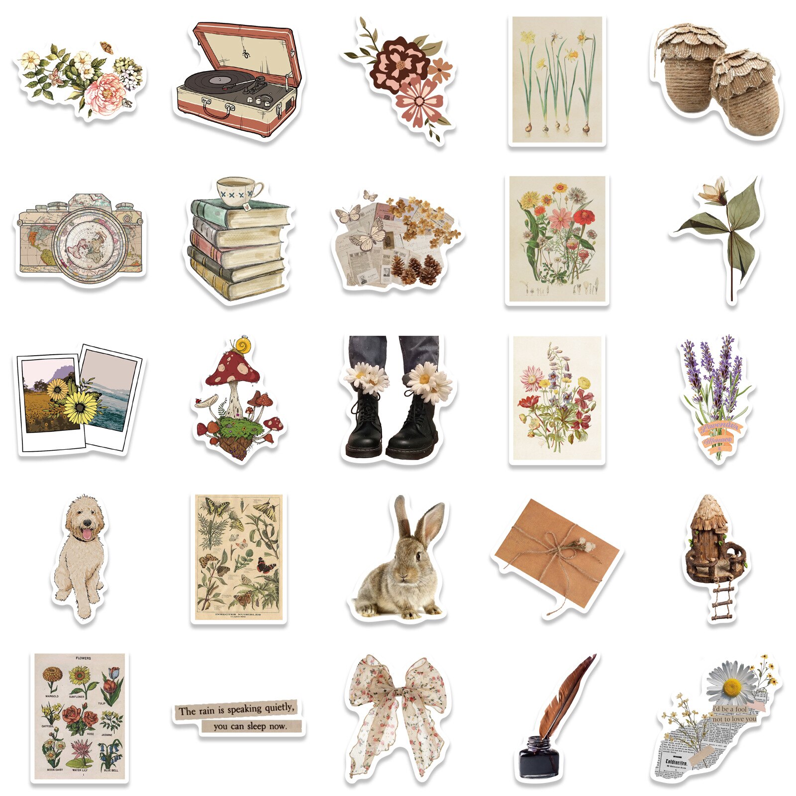 50pcs Cartoon Retro Vsco 2022 Stickers Aesthetic Ins Decals DIY Laptop Luggage Skateboard Phone Suitcase Guitar Car Sticker