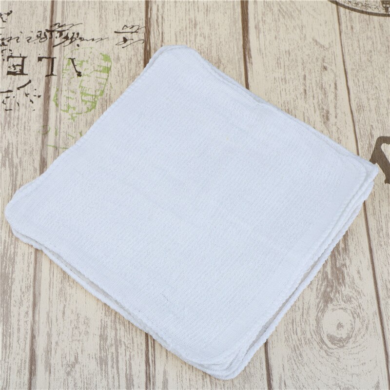 Serviette de visage en coton blanc | 6 pièces, carré et , visage et chiffon à main pour voiture, nettoyage de maison