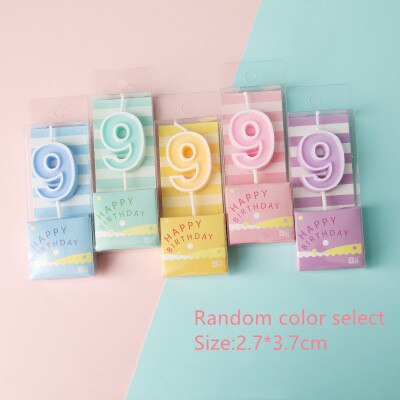 Wedding Multiple Colour Numbers 0-9 Birthday Candles Cake Topper Insert Birthday Party Dessert Table Candle Ornaments: 9