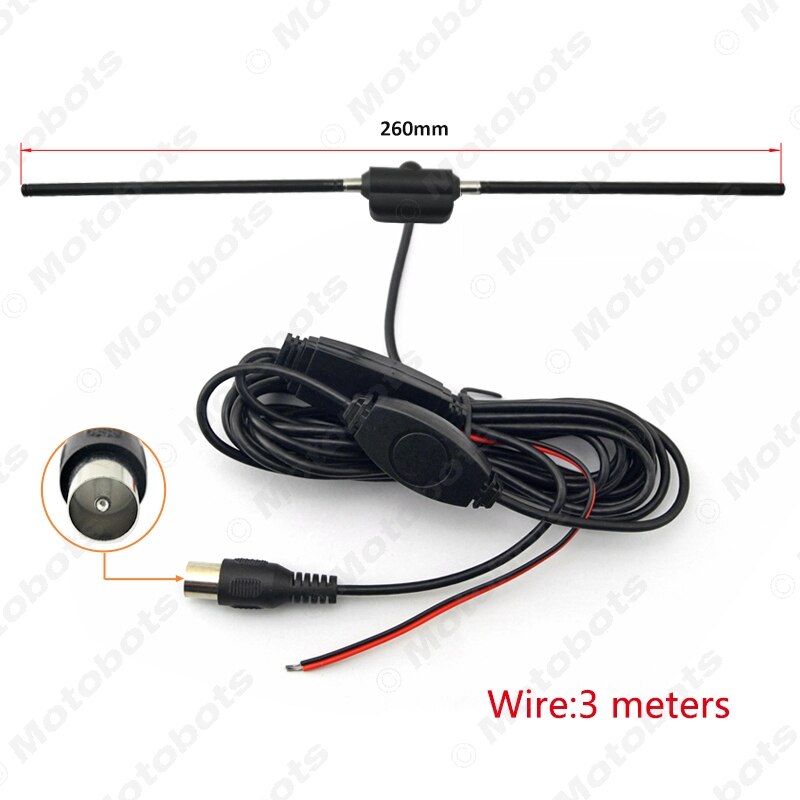 FEELDO 3 Meter Auto IEC Stecker Aktive Antenne Mit Integriertem Verstärker Für Digitale TV Auto Antenne # HQ911