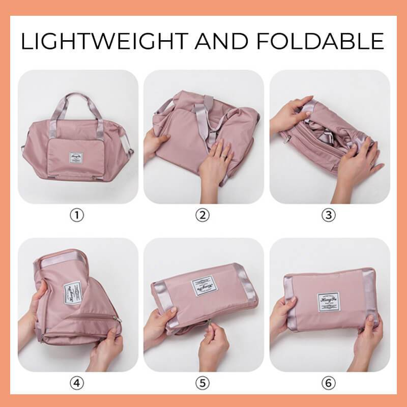 Bolsa plegable de almacenamiento de gran capacidad, bolsas de viaje, bolso de equipaje de mano, bolsa de lona impermeable, bolsos de hombro para mujer