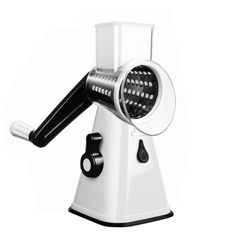 3 in 1 Swift Rotary Mandoline Slicer Multifunktionale Gemüse Reibe Käse Chopper Mutter Schredder Veggie Grinder Cutter: White