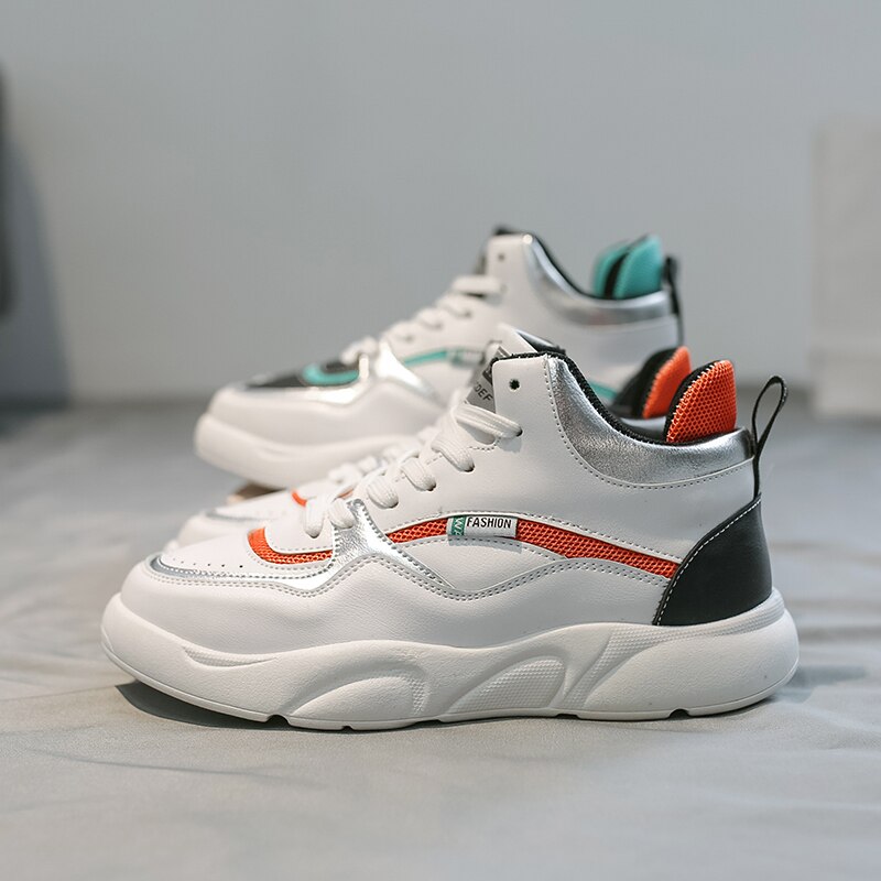 Vrouwen Chunky Sneakers Mode Platform Sneakers Wit Dames Casual Schoenen Vrouw Lederen Sport Papa Schoenen Vrouwelijke