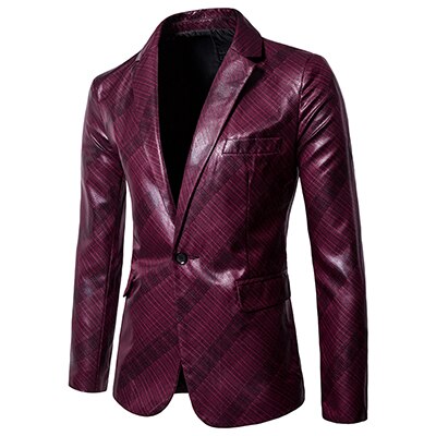 Veste cintrée pour homme, blazer imprimé brillant, costume taille ue 3XL, , veste cintrée pour homme, costume décontracté: Bourgogne / plus sisze XXL
