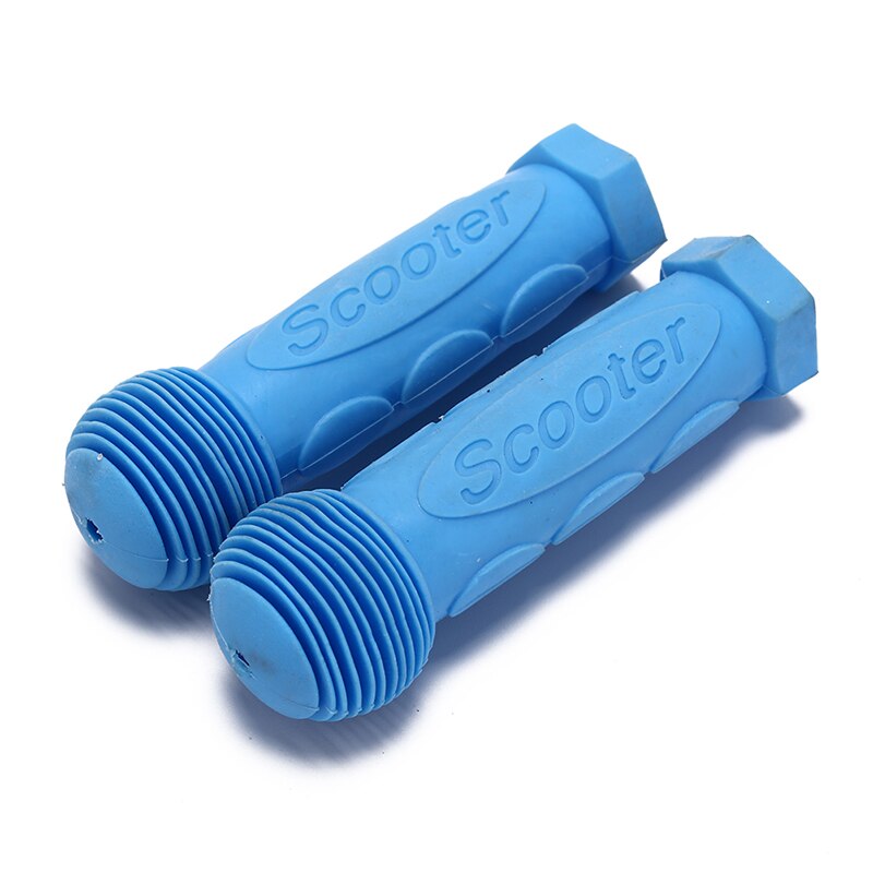Kind kinderen kind kinderen fiets driewieler skateboard scooter rubberen grip handvat stuurgrepen antislip oranje roze blauw: Blauw