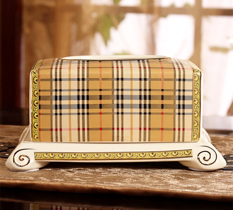 Bathroom Paper Box Ceramic European Style Tissue Rack Organizer Holder For Office Home Living Room DiningRoom KTV Useful