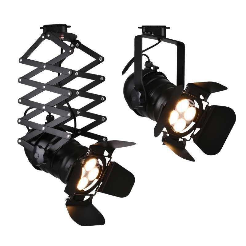 SOLLED LED Vintage Industriële Spotlight Rail 4Blades Spotlight Spoor Lamp voor Kleding Winkel Winkel Verlichting