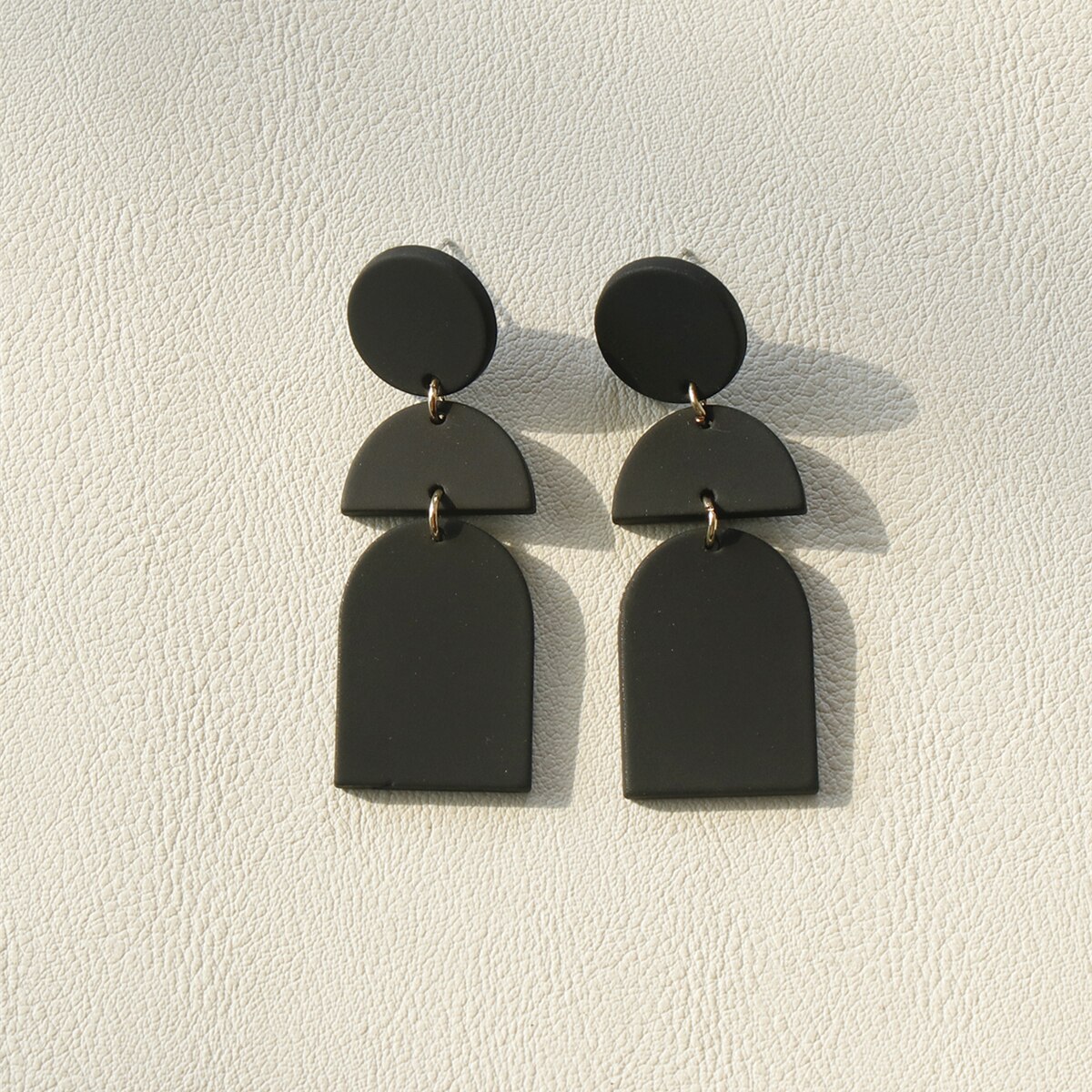 Classic Black White Large Geometric Acrylic Earrings for Women Irregular Exaggeration Long Earring Jewelry Pendientes: 1524